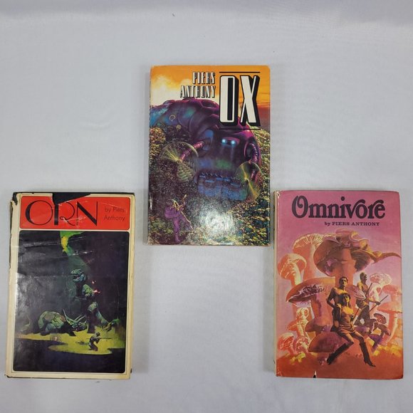 Piers Anthony Set 3 Hardcover Book Club Of Man & Manta 1970s Fantasy Series - Picture 2 of 2